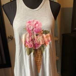 Betsey Johnson ice cream floral tank